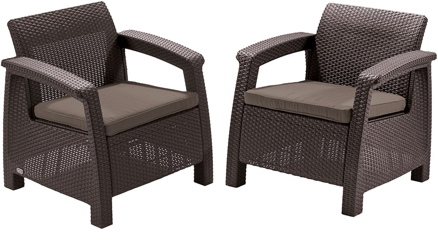 Комплект мебели Corfu Duo set РОССИЯ (кор.серая подушка) (17197993)