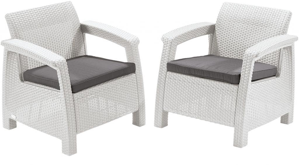 Комплект мебели Corfu Duo set РОССИЯ (белый) (17197993)